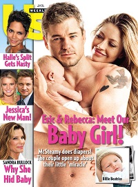 Portada de "US Weekly" publicada cuando nació la primera hija de la pareja